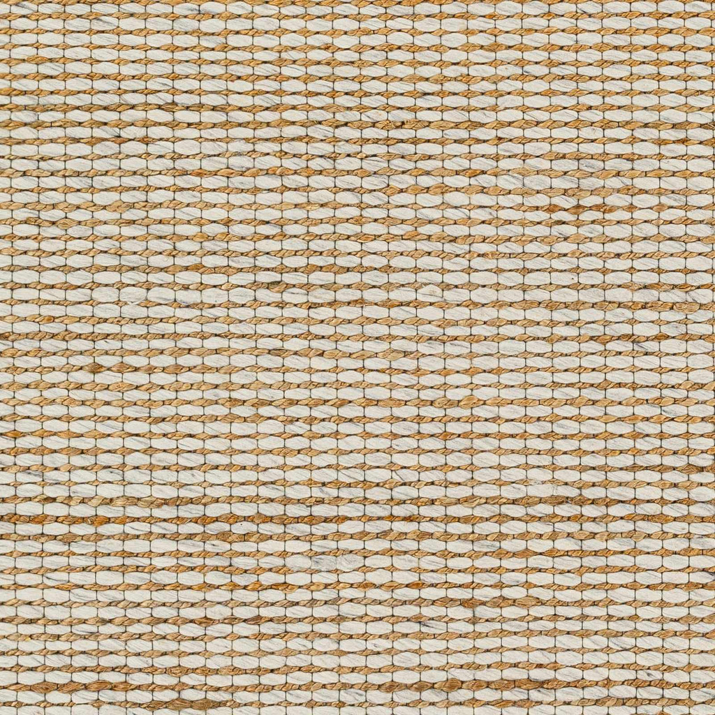 Riki Cream Jute Wool Blend Rug For Modern Interiors