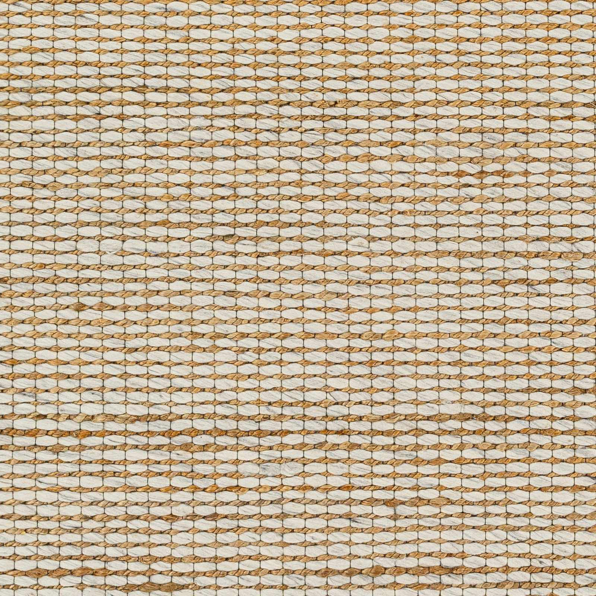 Riki Cream Jute Wool Blend Rug For Modern Interiors
