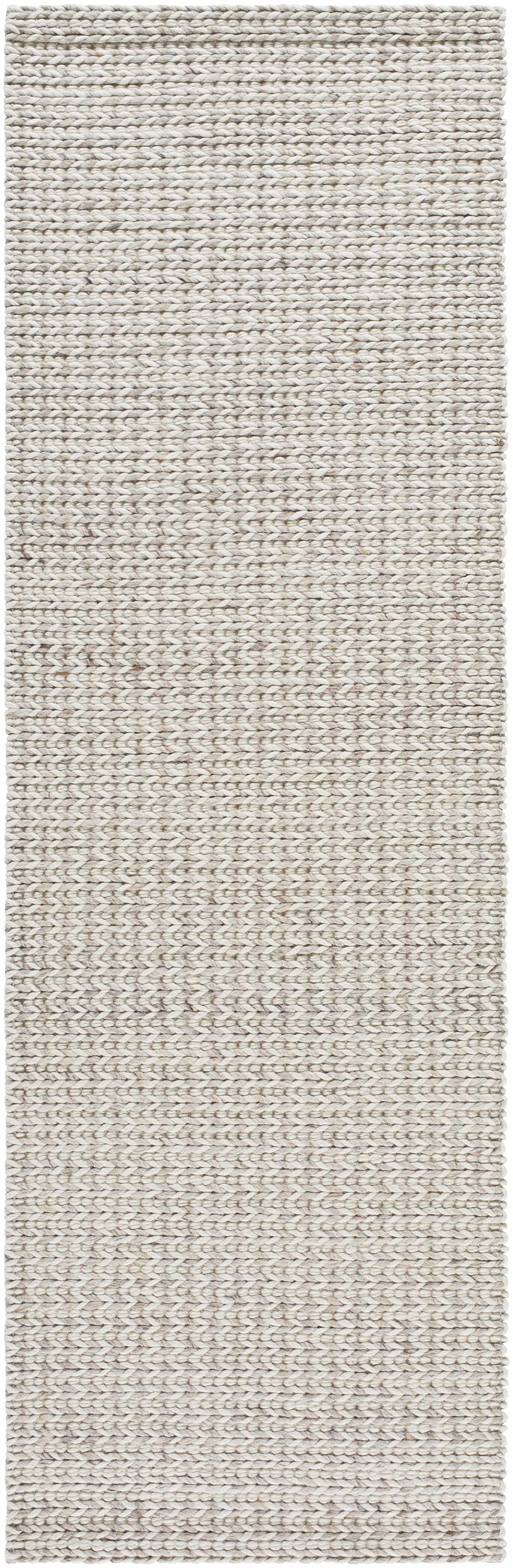 Lenci Hand Woven Wool Area Rug Warm Beige Contemporary