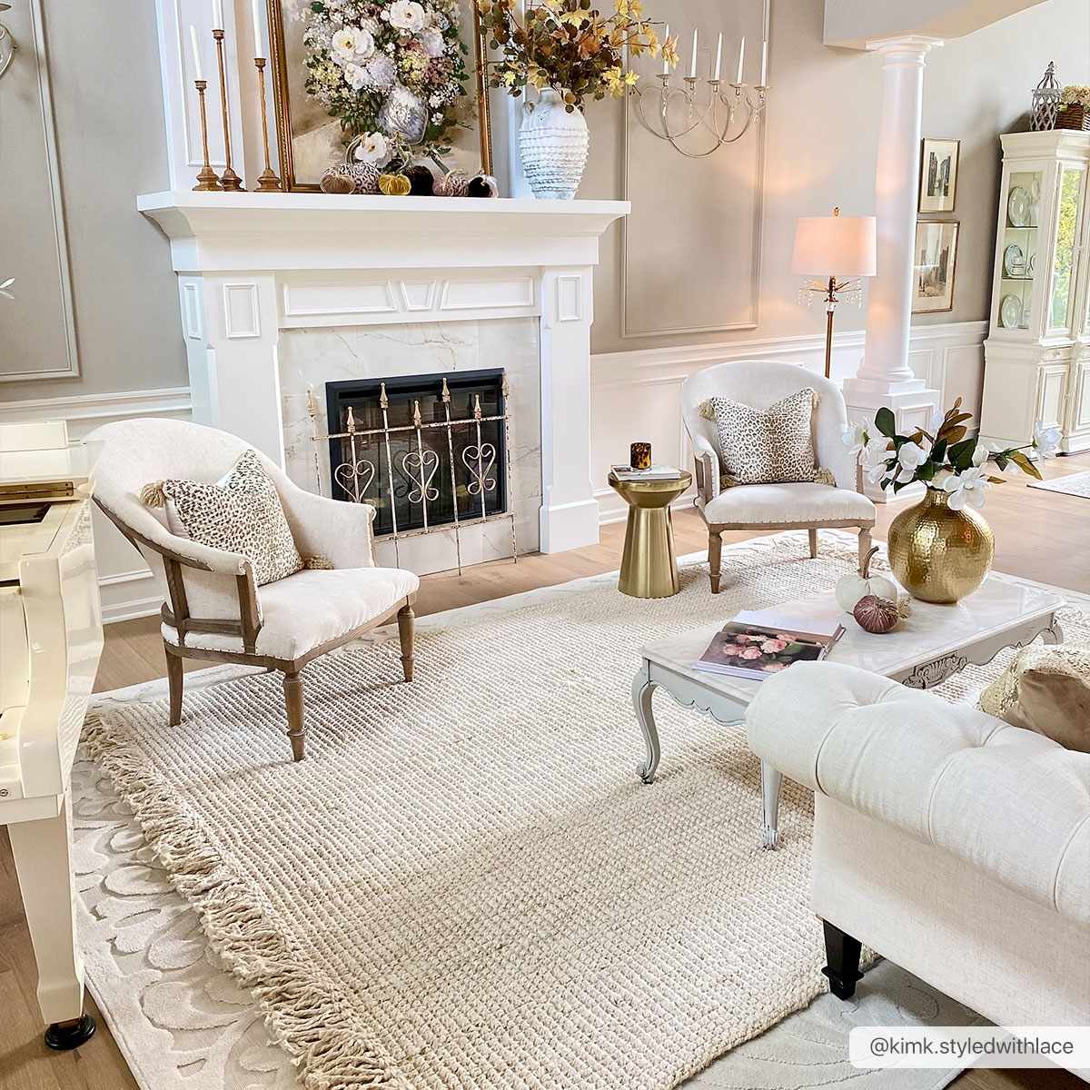 Senneterre Hand Woven Bleached Jute Rug With Tassel Fringe