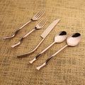 Twig PVD 5 Piece Flatware Set With Elegant Curved Handles