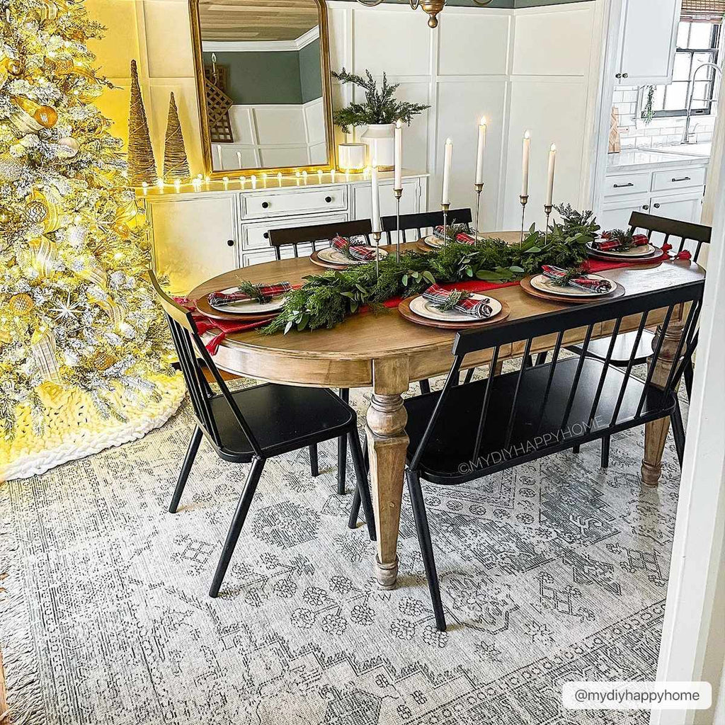 Undy Hand Woven Cotton Blend Rug With Garden Fringe