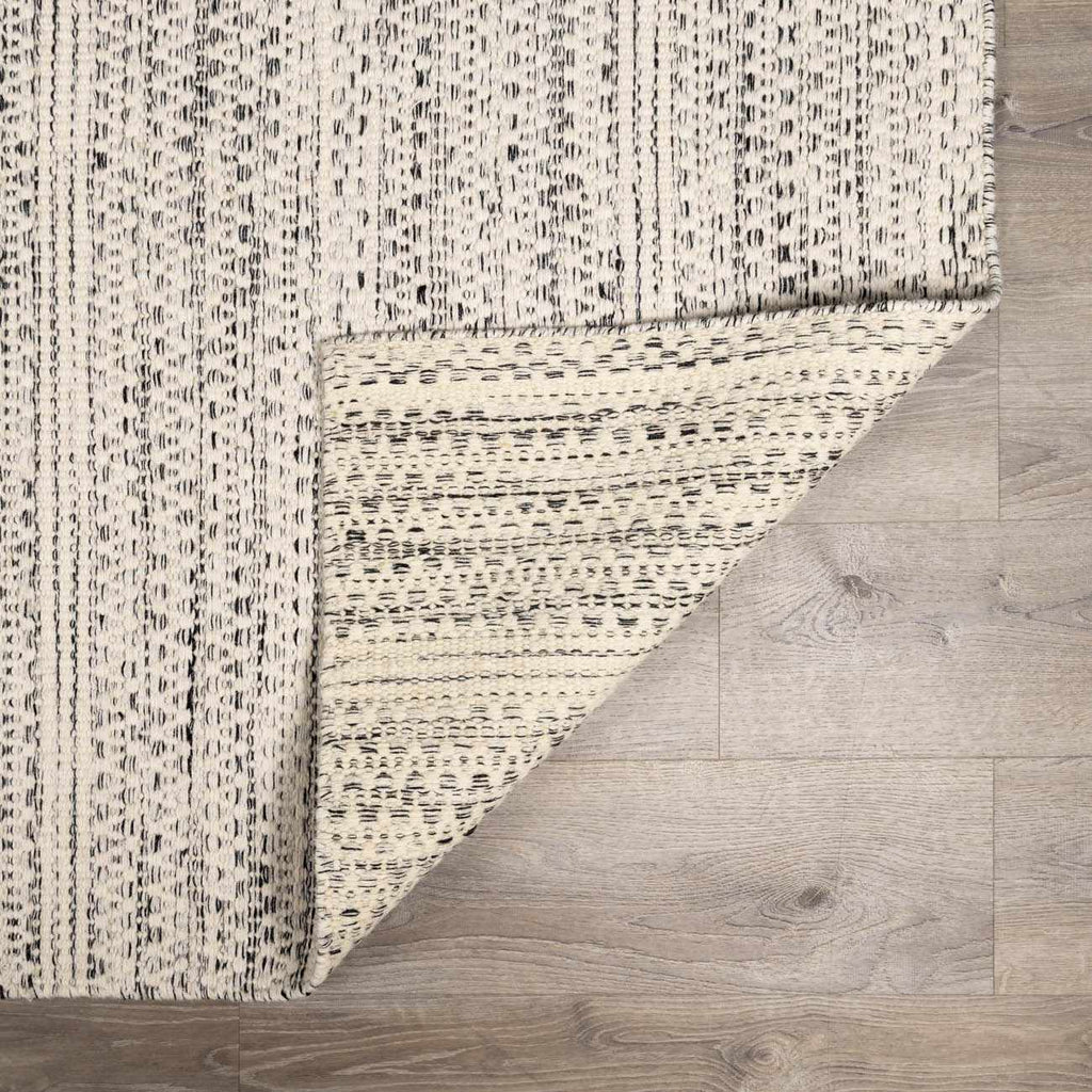Williford Classic Hand Woven Wool Area Rug Cream And Black