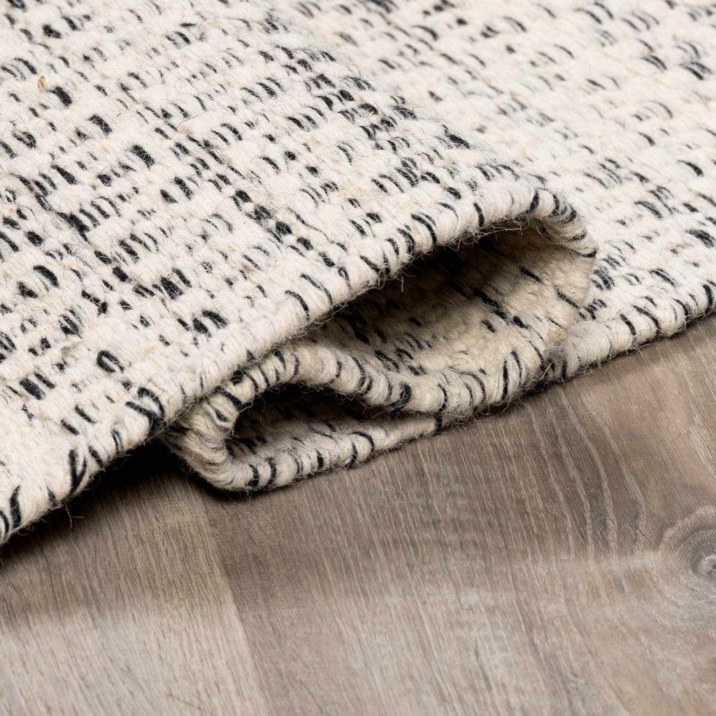 Williford Classic Hand Woven Wool Area Rug Cream And Black