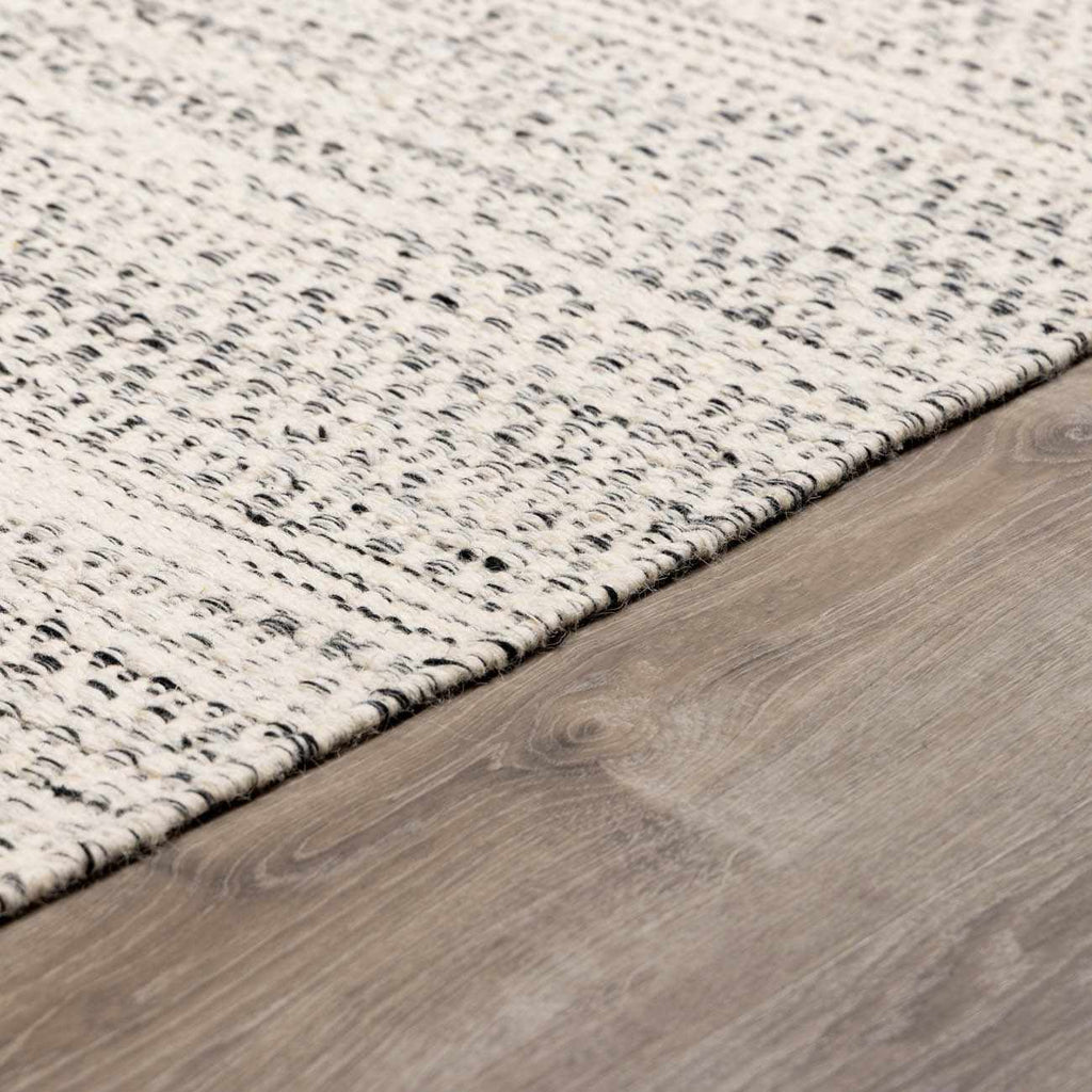 Williford Classic Hand Woven Wool Area Rug Cream And Black
