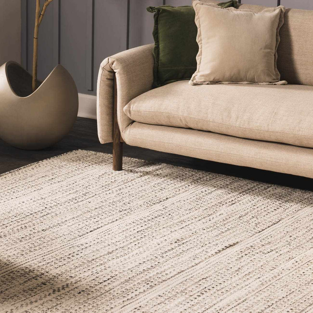 Williford Classic Hand Woven Wool Area Rug Cream And Black