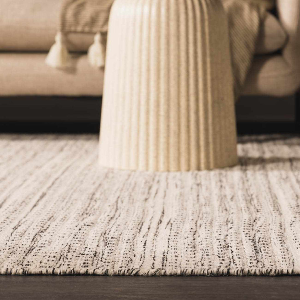 Williford Classic Hand Woven Wool Area Rug Cream And Black