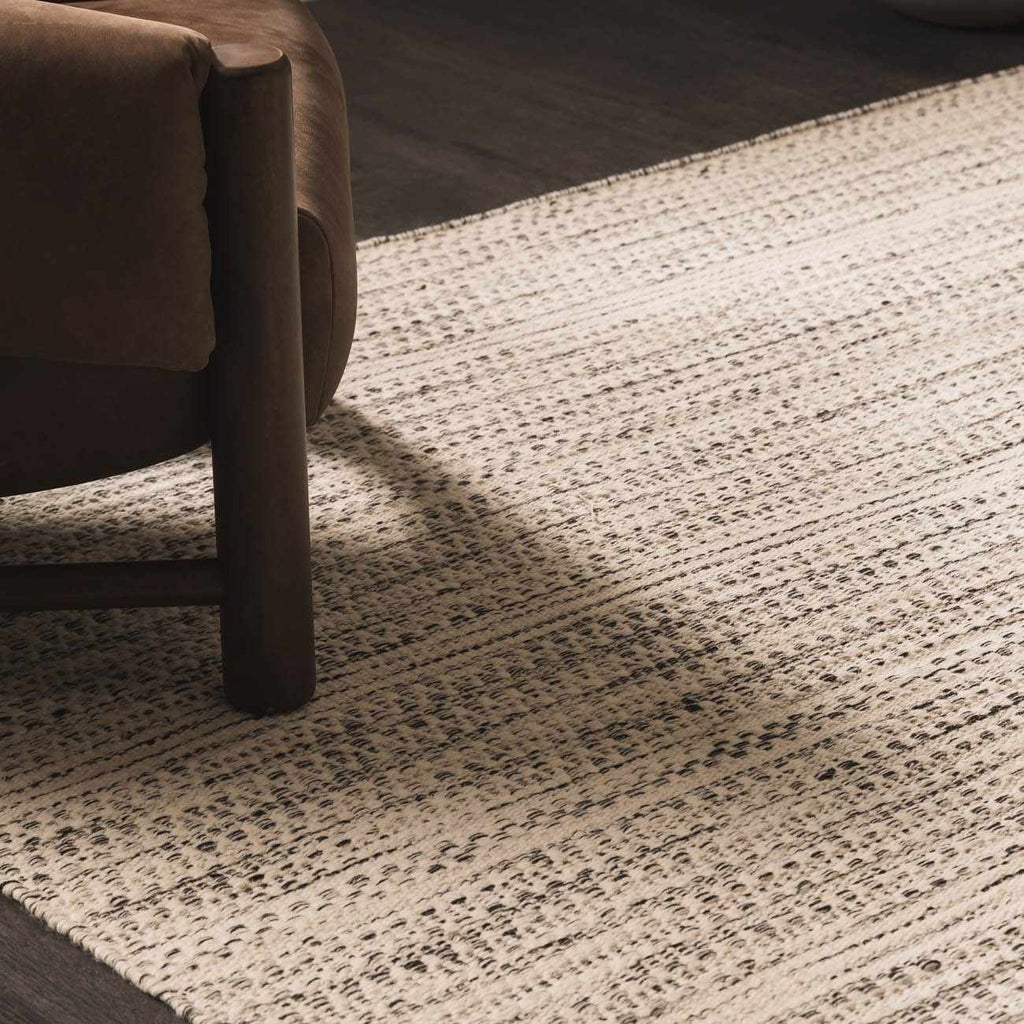 Williford Classic Hand Woven Wool Area Rug Cream And Black