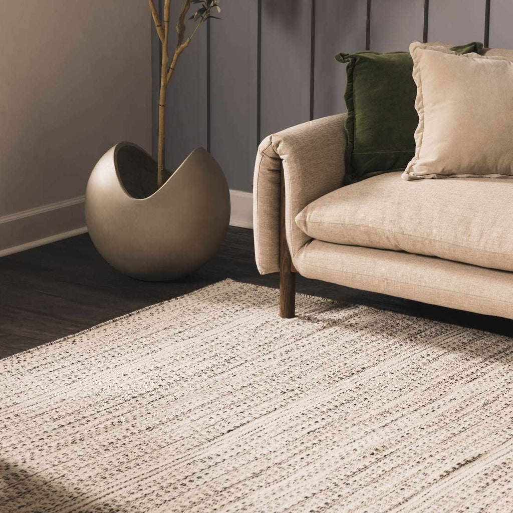 Williford Classic Hand Woven Wool Area Rug Cream And Black