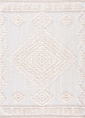 Rosales High Low Pile Elegant Soft Cream Handcrafted Rug