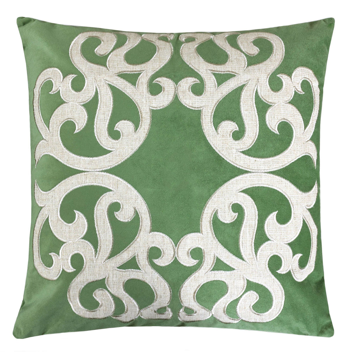 Dora Vintage Vine Green Pillow Covers Set Of 2 With Hidden Zipper
