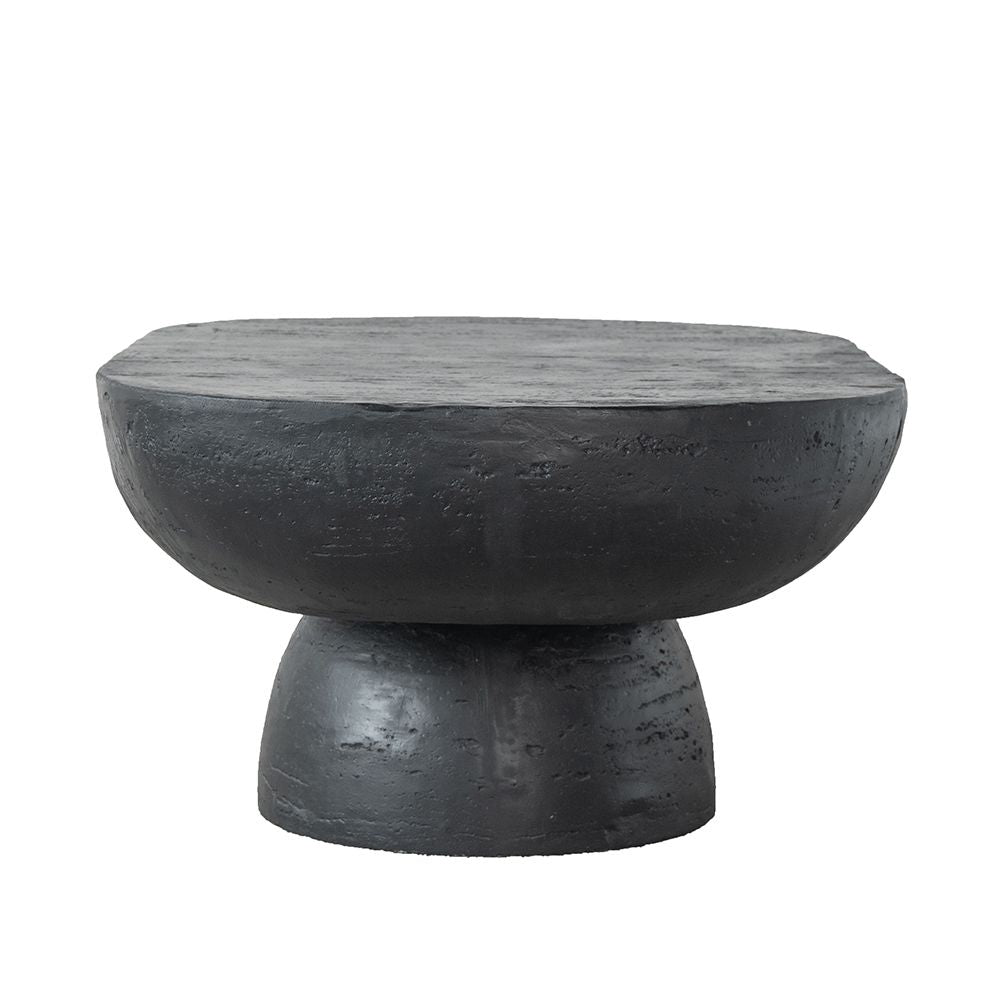 Aura Living Organic Design Oval Coffee Table With Rounded Base