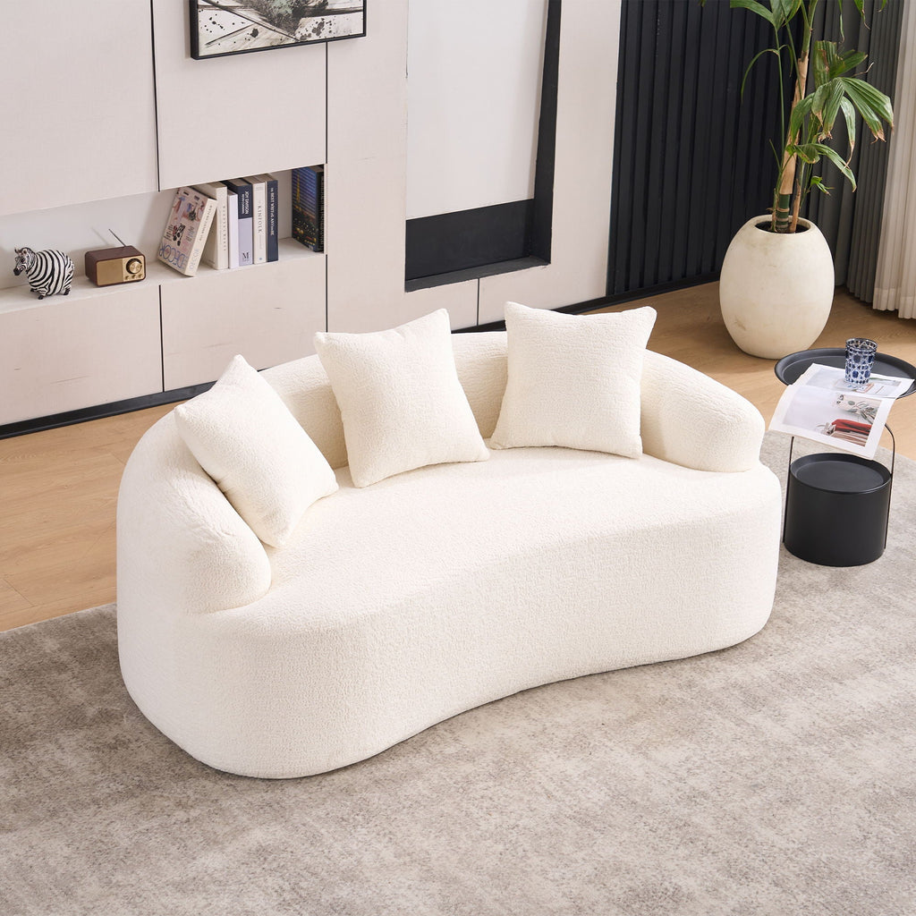 Vesta Compact Loveseat Sofa With No Assembly And Eco Fabric