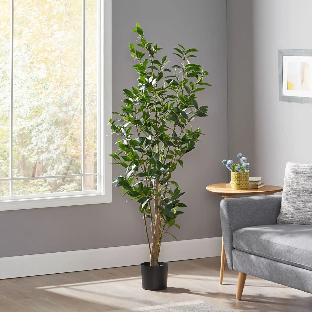 VerdantVista Artificial Laurel Tree With Lifelike Leaves