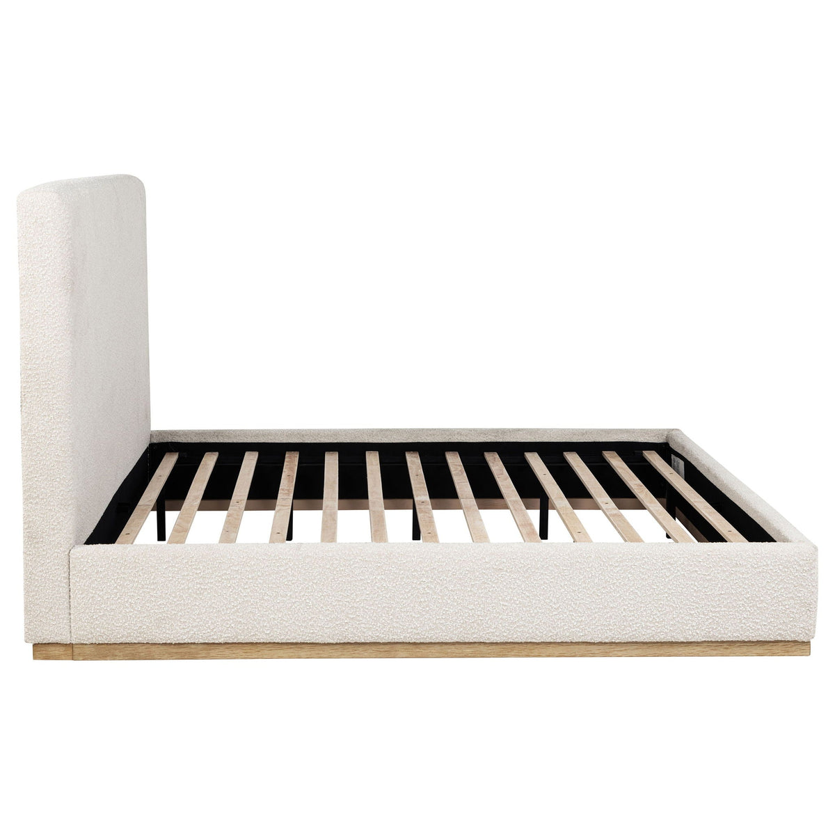 Talbot Cream Eastern King Platform Bed With Elevated Headboard