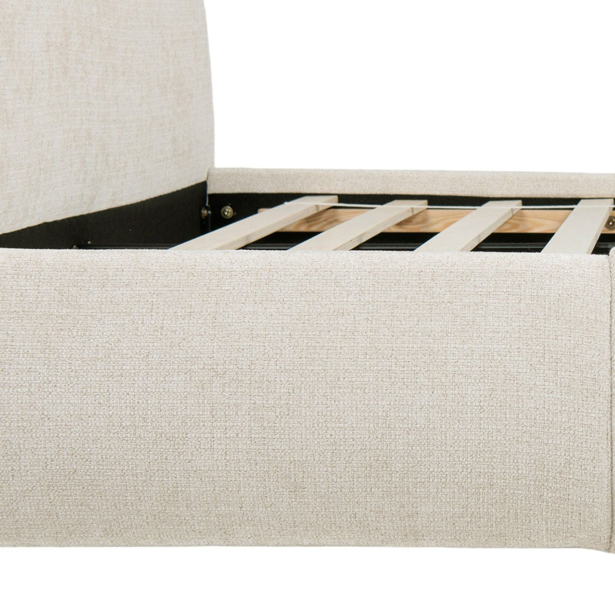 Archie Puffy Upholstered Platform Bed With Arch Headboard