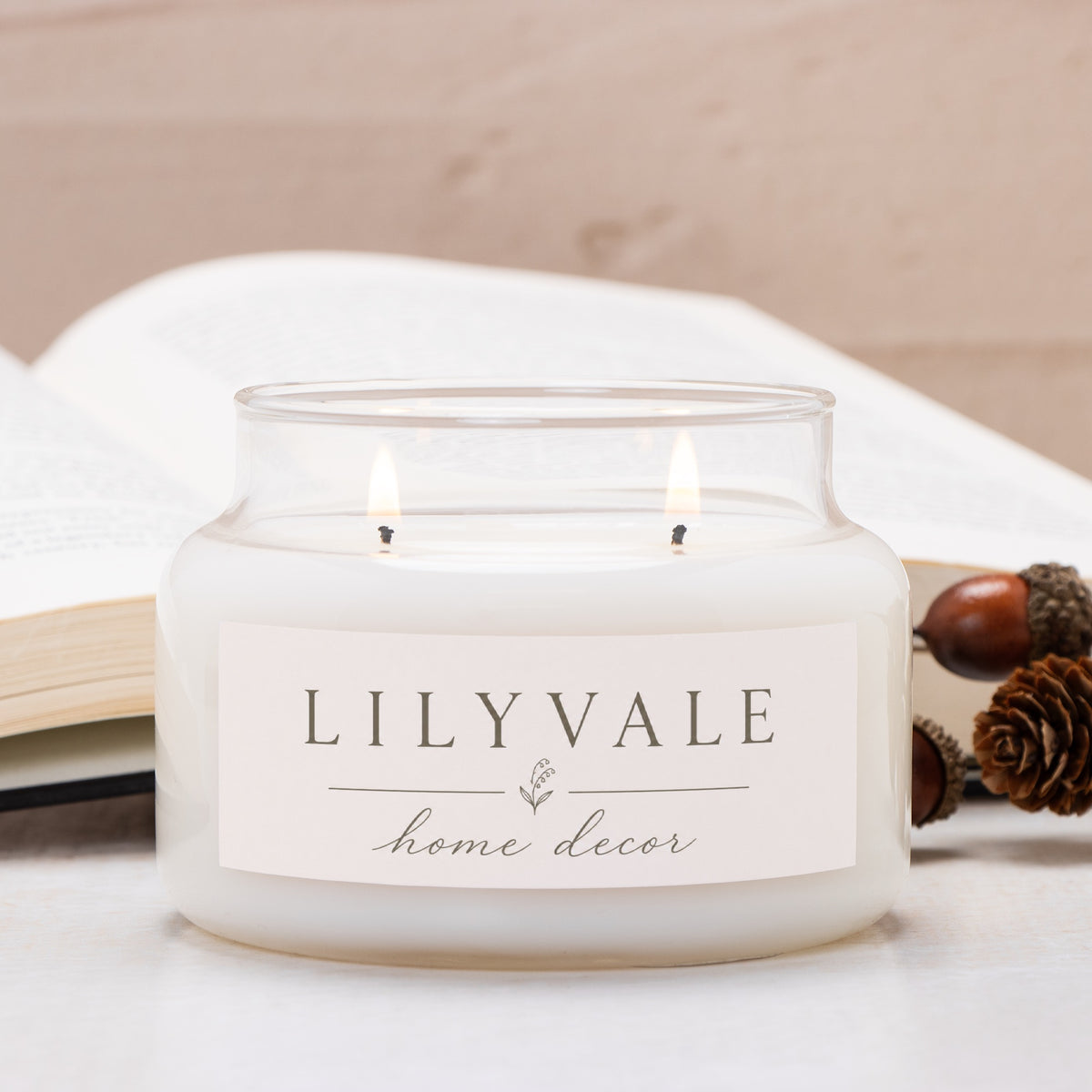 Candle Apothecary Jar (Double Wick)