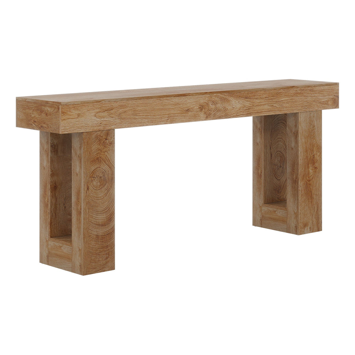 Crestline Home Extra Long Console Table With Natural Finish