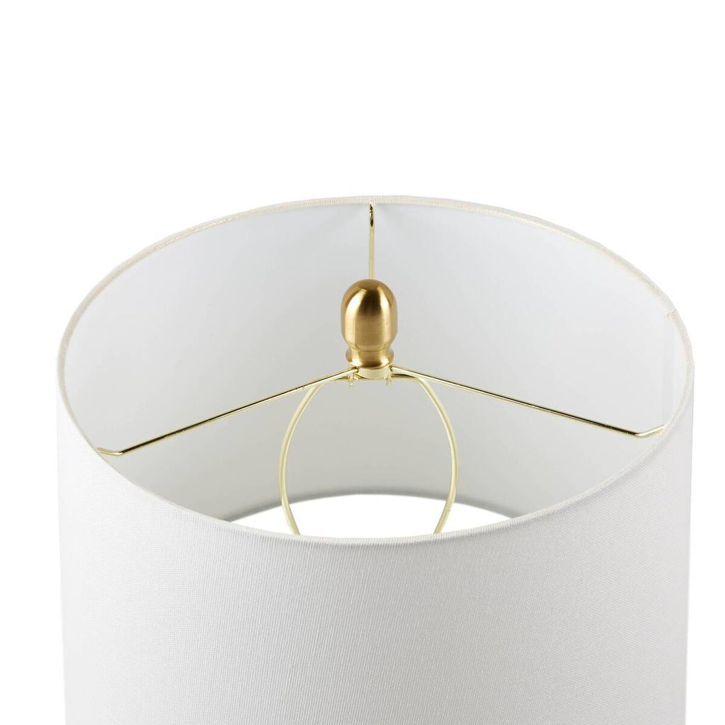 Aurelia Faceted Green Glass Table Lamp With Gold Base