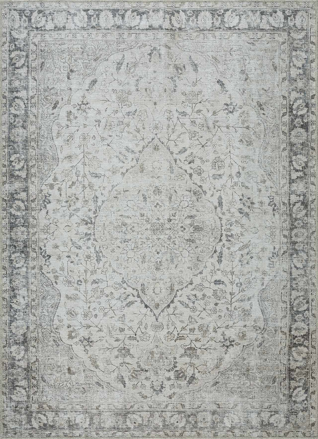Haile Boutique Low Profile Machine Washable Rug Gray