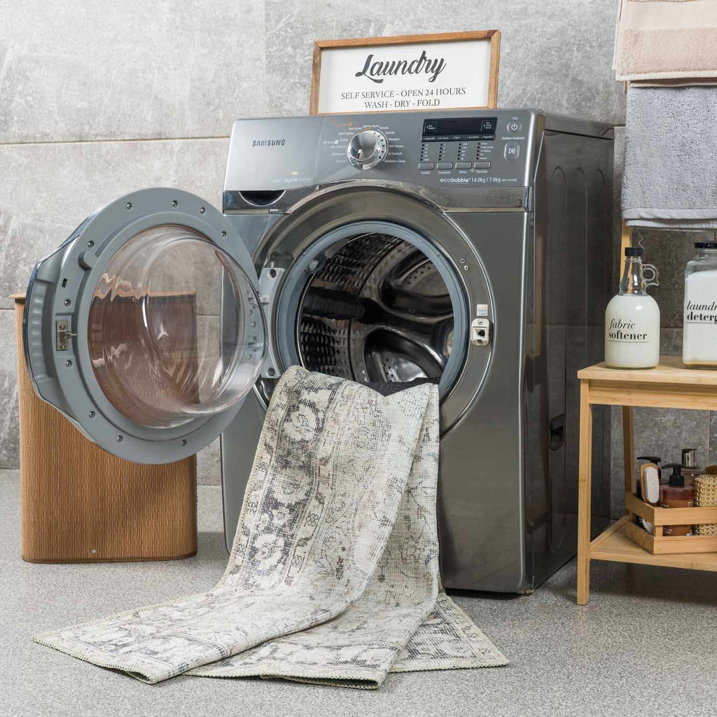 Haile Boutique Low Profile Machine Washable Rug Gray