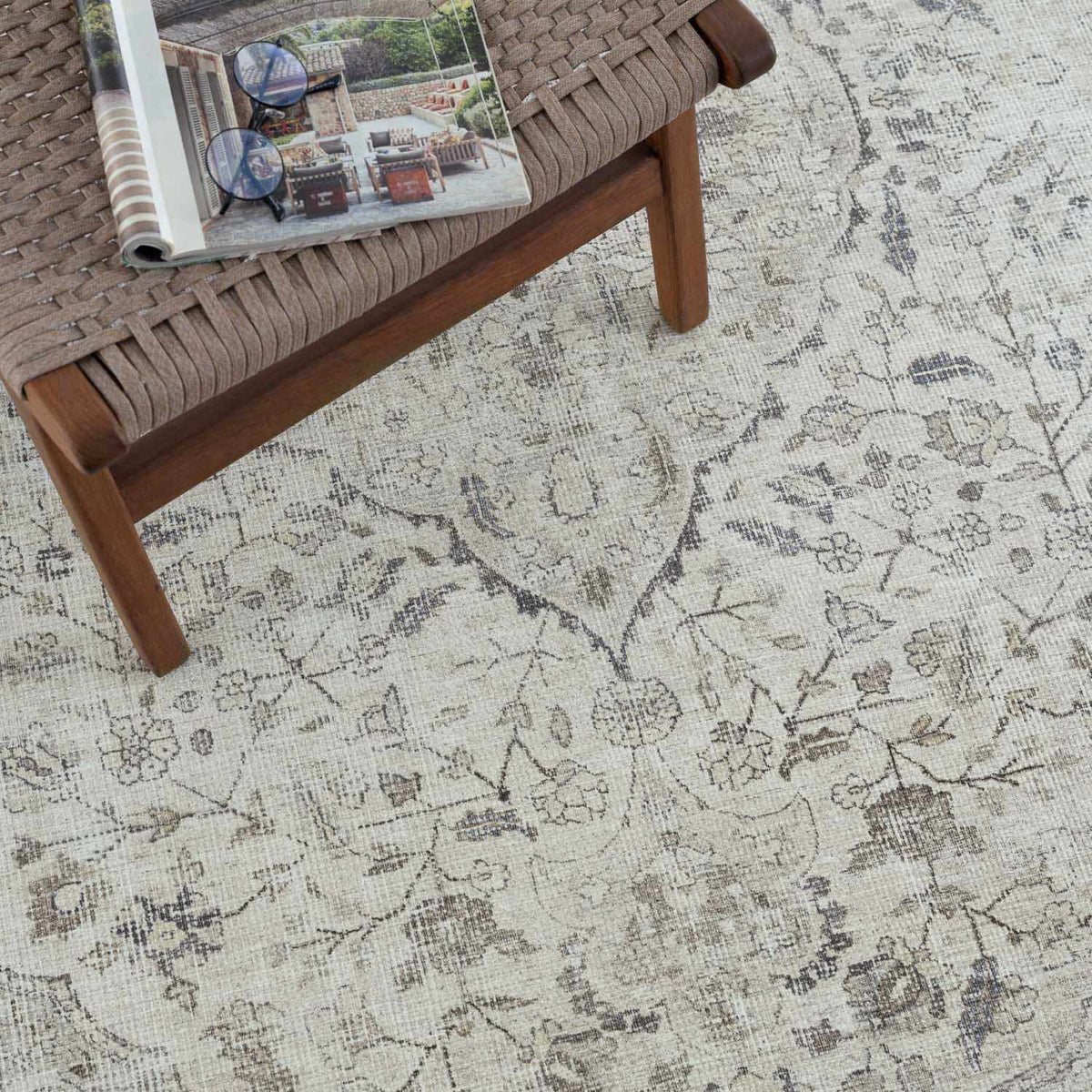 Haile Boutique Low Profile Machine Washable Rug Gray