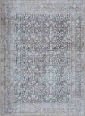 Hedda Boutique Washable Rug With Gray And Teal Pattern