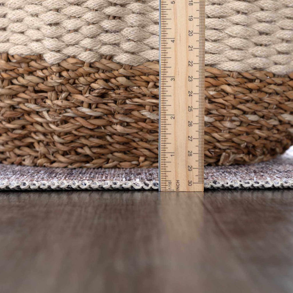 Hedda Boutique Washable Rug With Gray And Teal Pattern