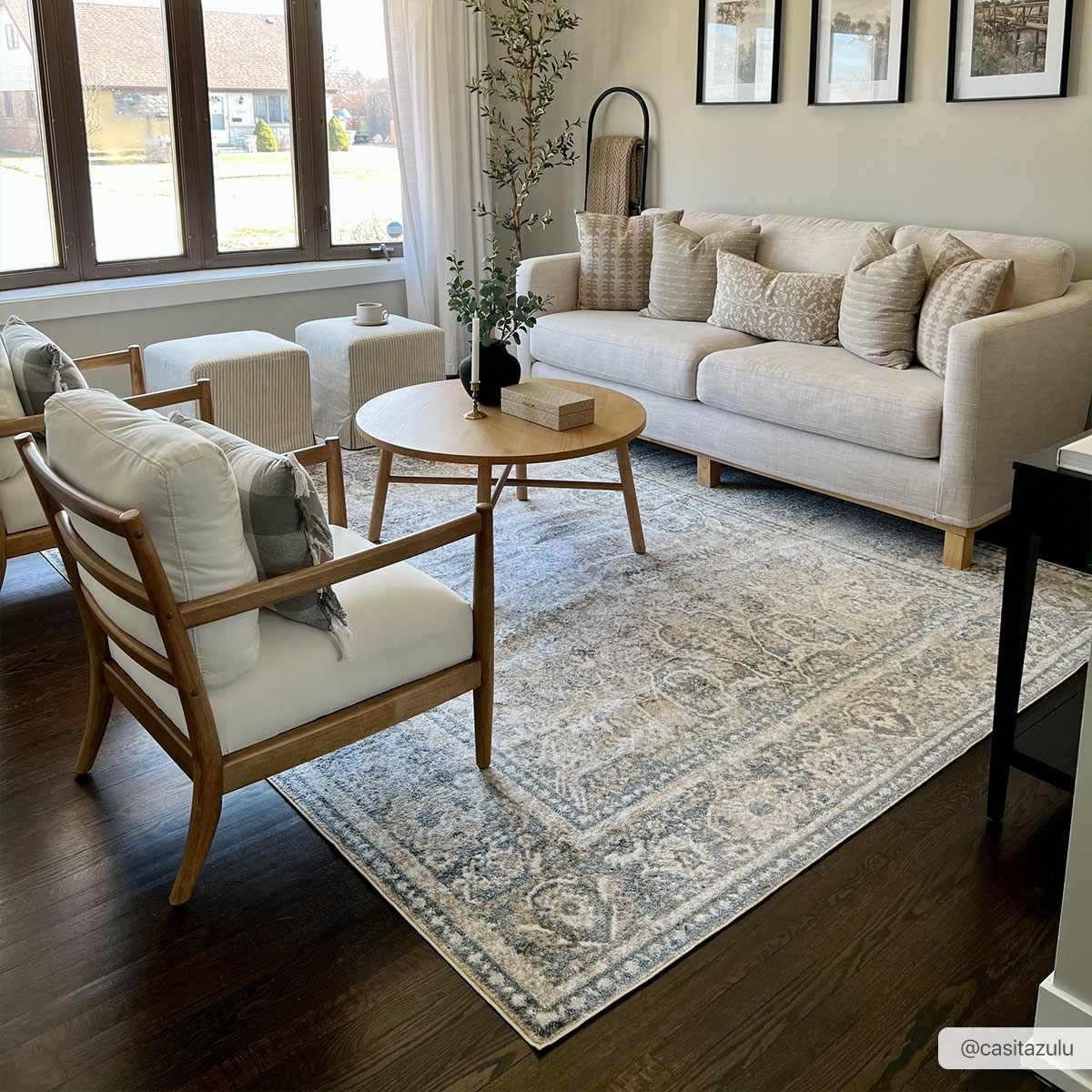 Arias Boutique Elegant Geometric Machine Washable Rug