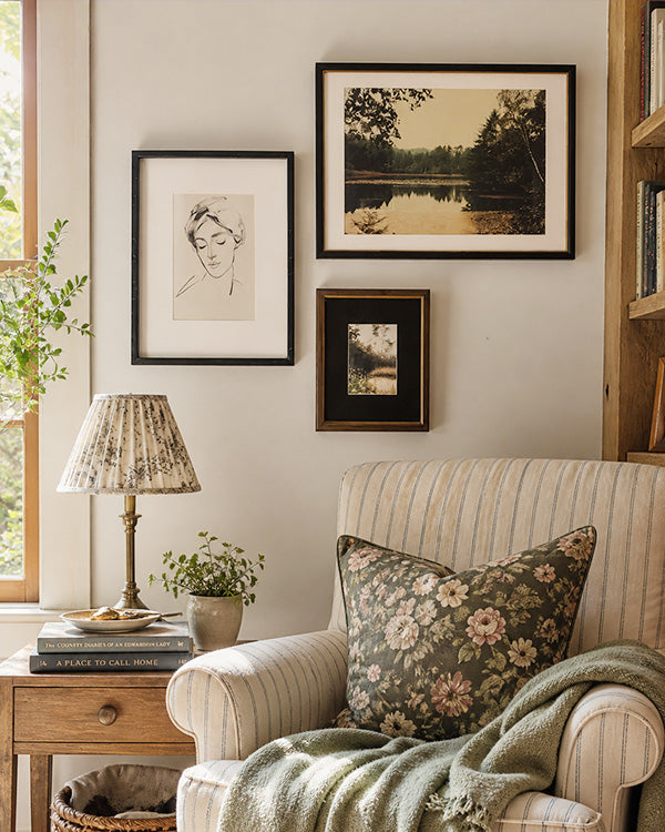 Veridian Curated Gallery Wall Art Trio Minimalist Frames