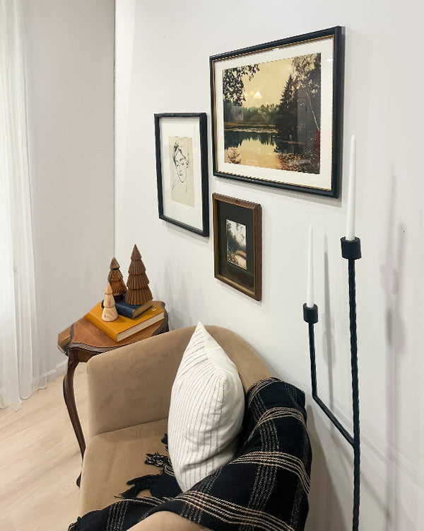 Veridian Curated Gallery Wall Art Trio Minimalist Frames