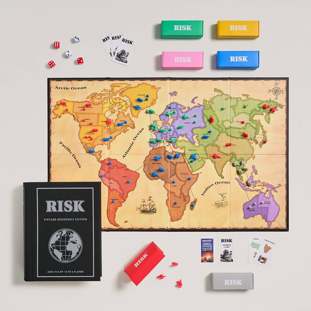 Risk Board Game Vintage Bookshelf Edition Collector Series