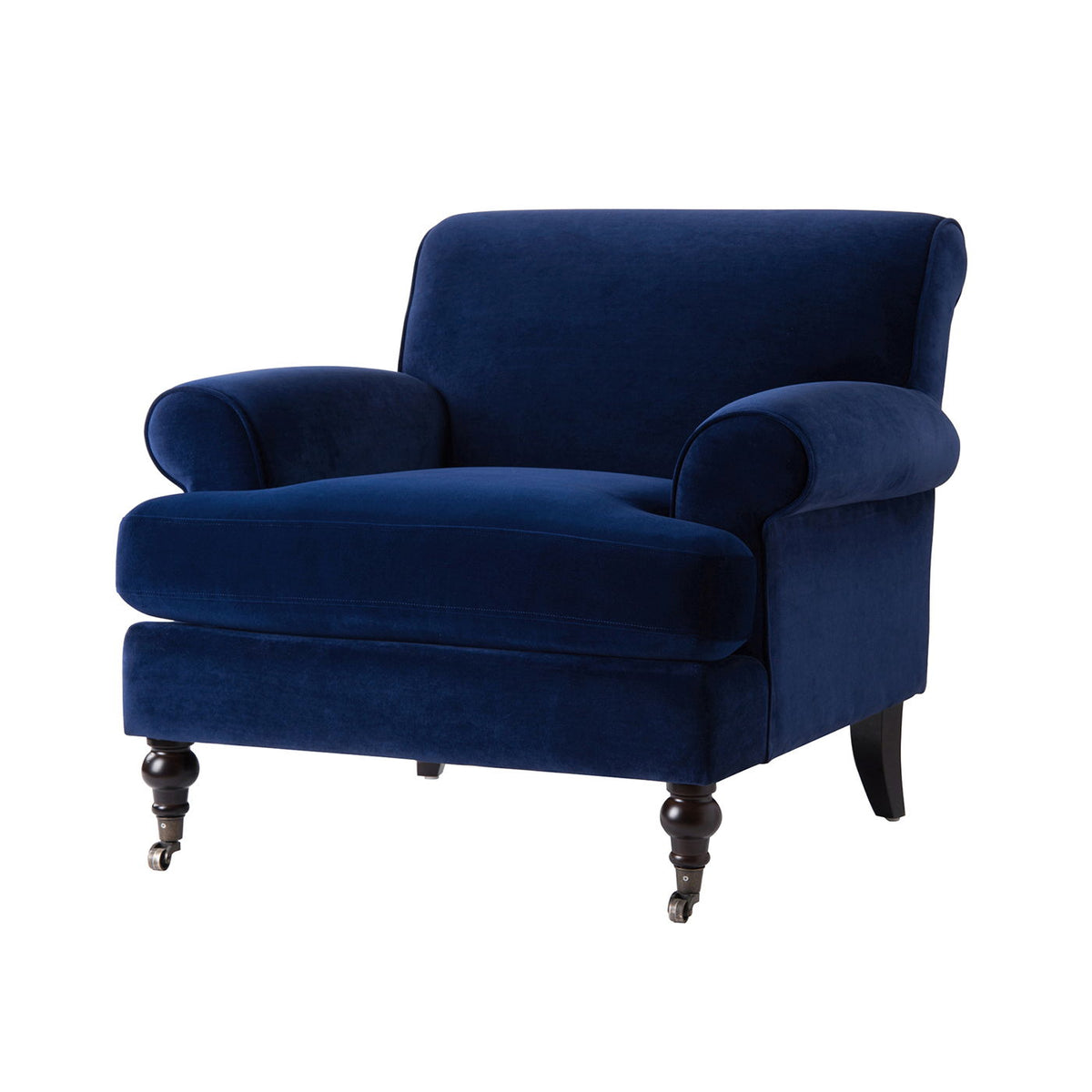 Alana Lawson Solid Hardwood Accent Arm Chair With Casters