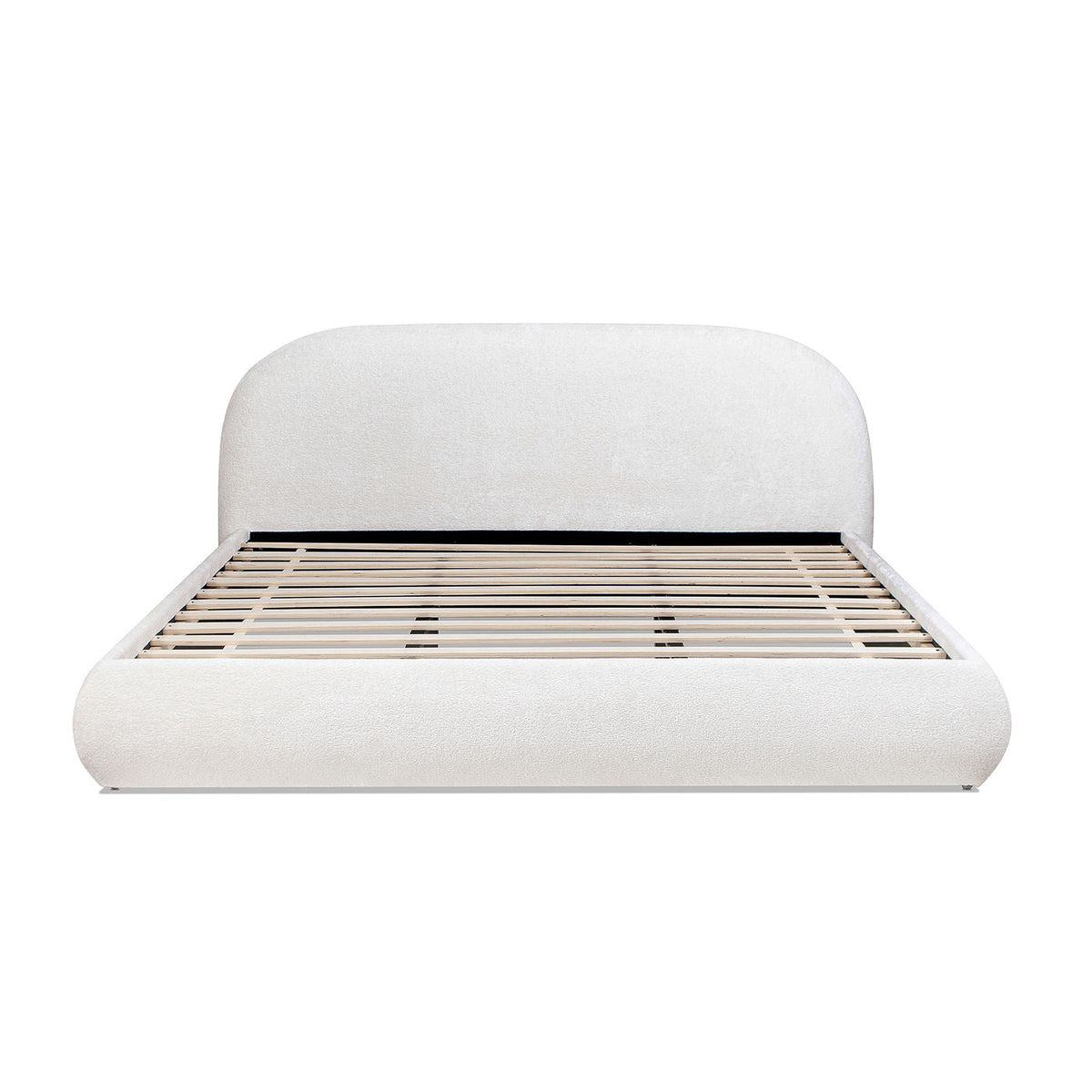 Archie Puffy Upholstered Platform Bed With Arch Headboard
