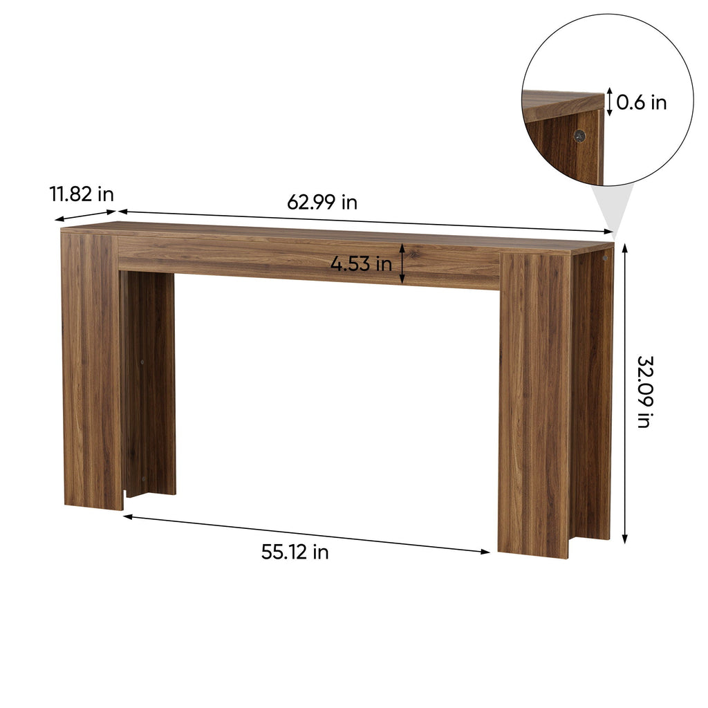 Cedarbrook Extra Long Walnut Farmhouse Console Table