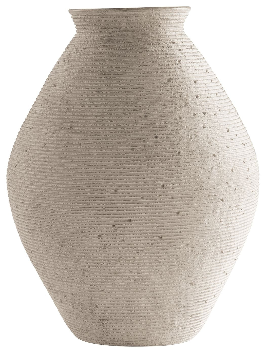 Hannela Artisanal Ribbed Vase Antique Brown Centerpiece