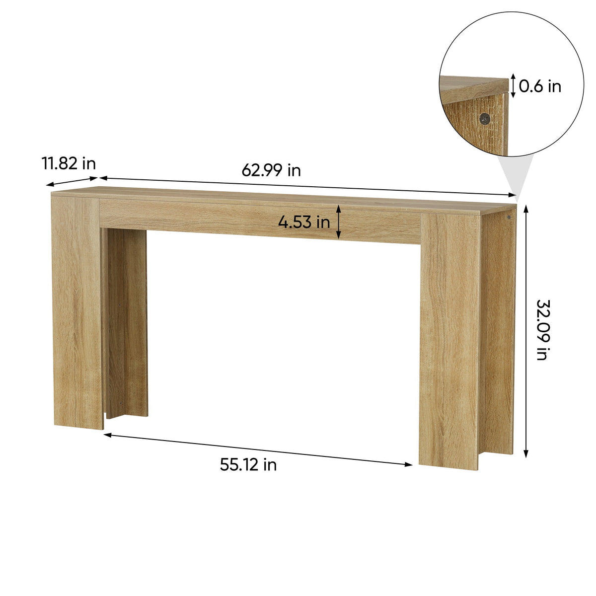 Cedarbrook Extra Long Walnut Farmhouse Console Table