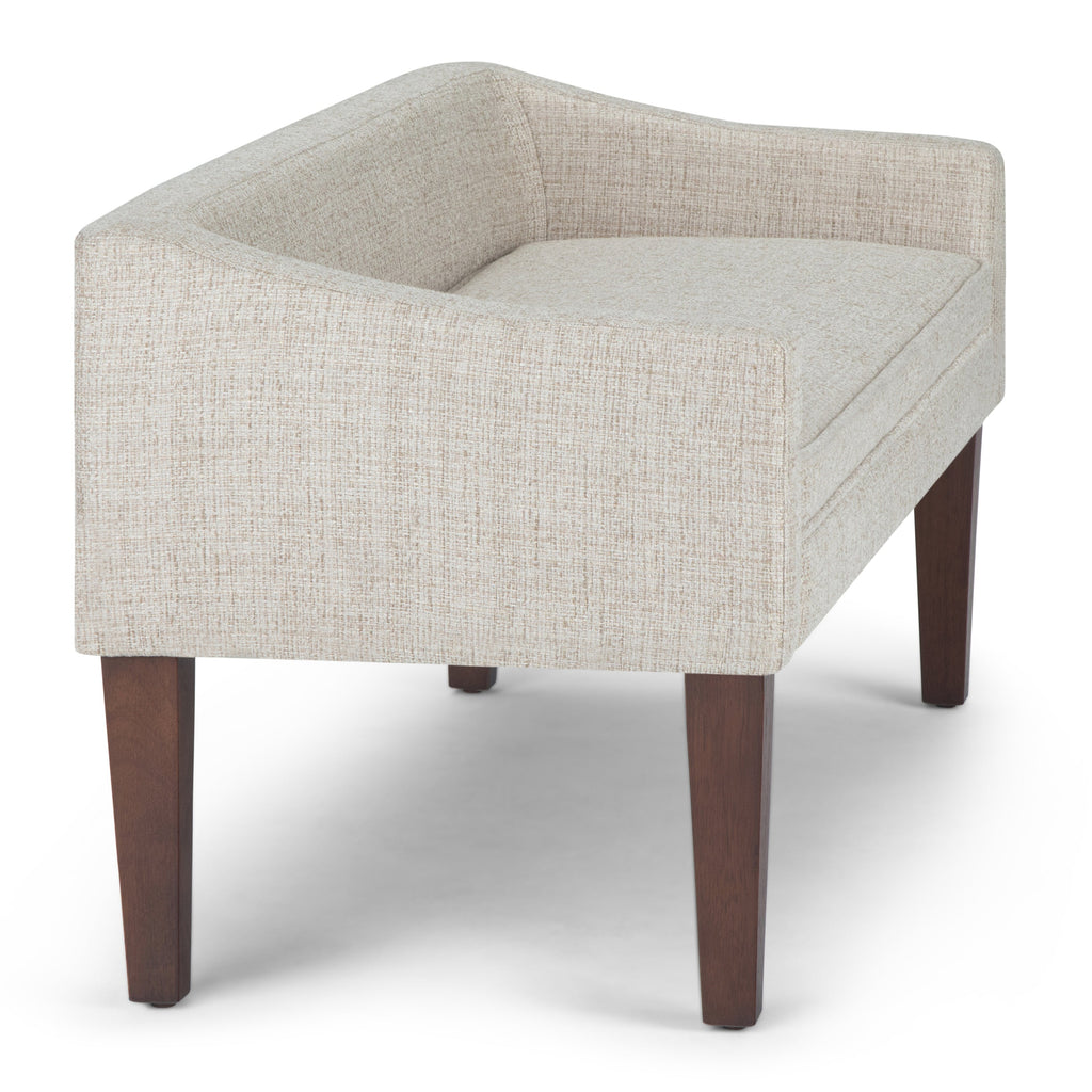 Parris Platinum Upholstered Bench Solid Wood Construction