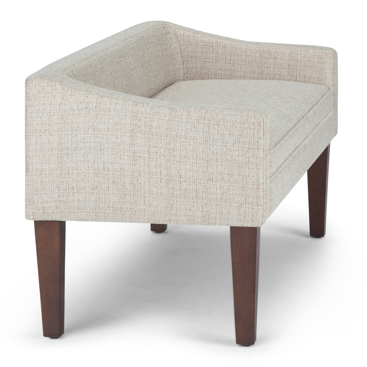 Parris Platinum Upholstered Bench Solid Wood Construction