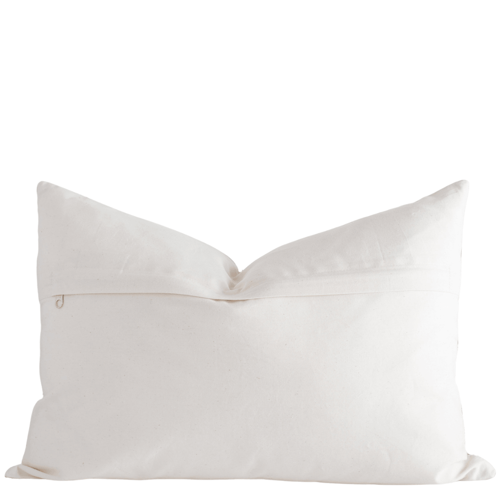 Fiora Artisan Floral Linen Lumbar Pillow Cover Block