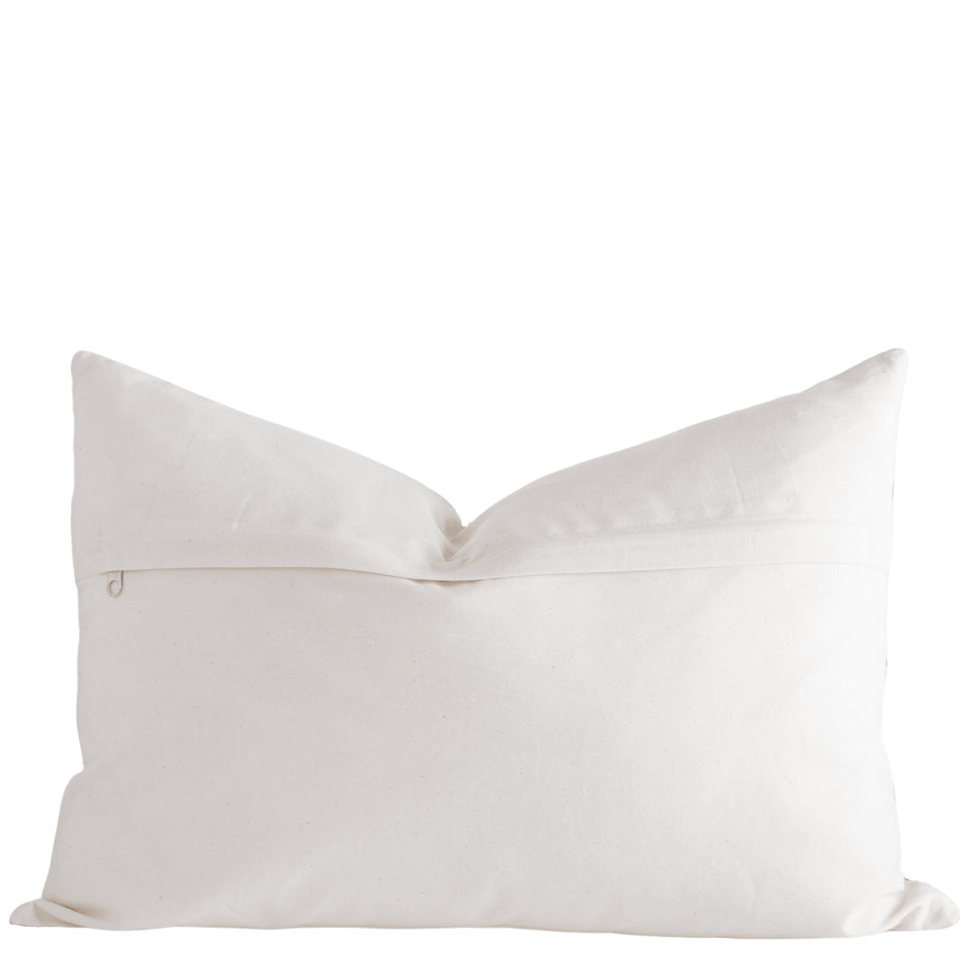 Fiora Artisan Floral Linen Lumbar Pillow Cover Block
