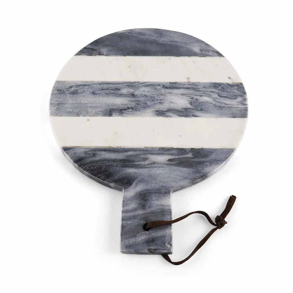 Barolo Handcrafted Striped Marble Cheese Serving Board