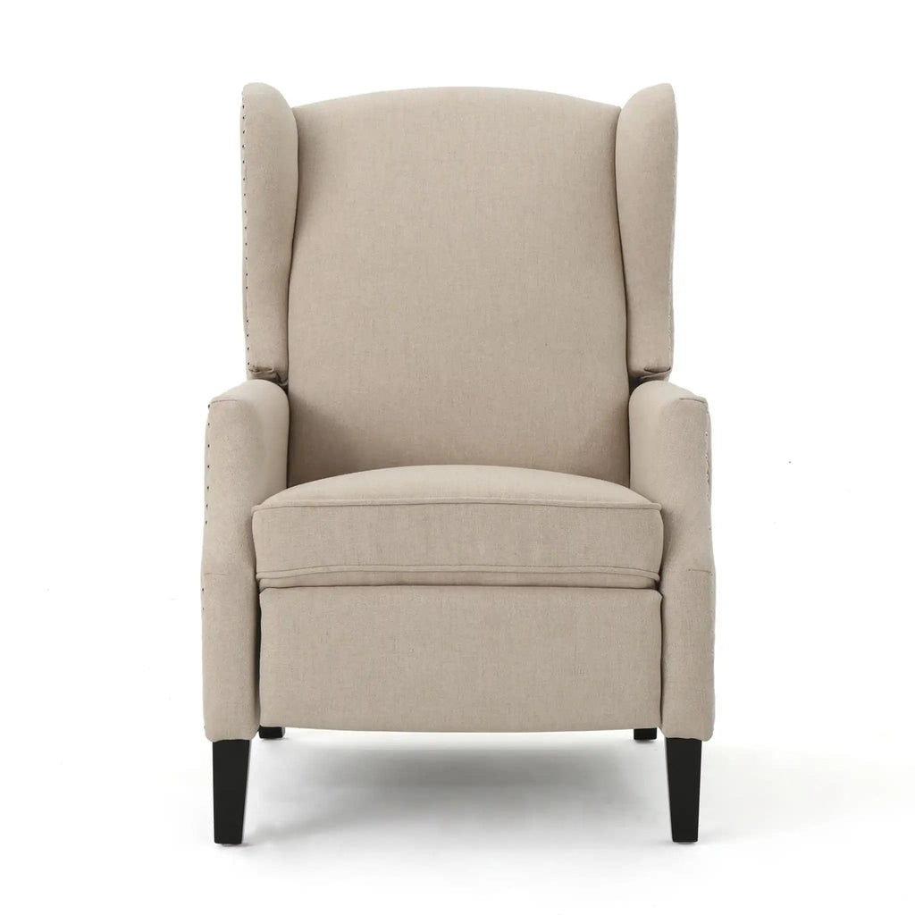 Westeros Elegant Wing Back Fabric Upholstered Recliner
