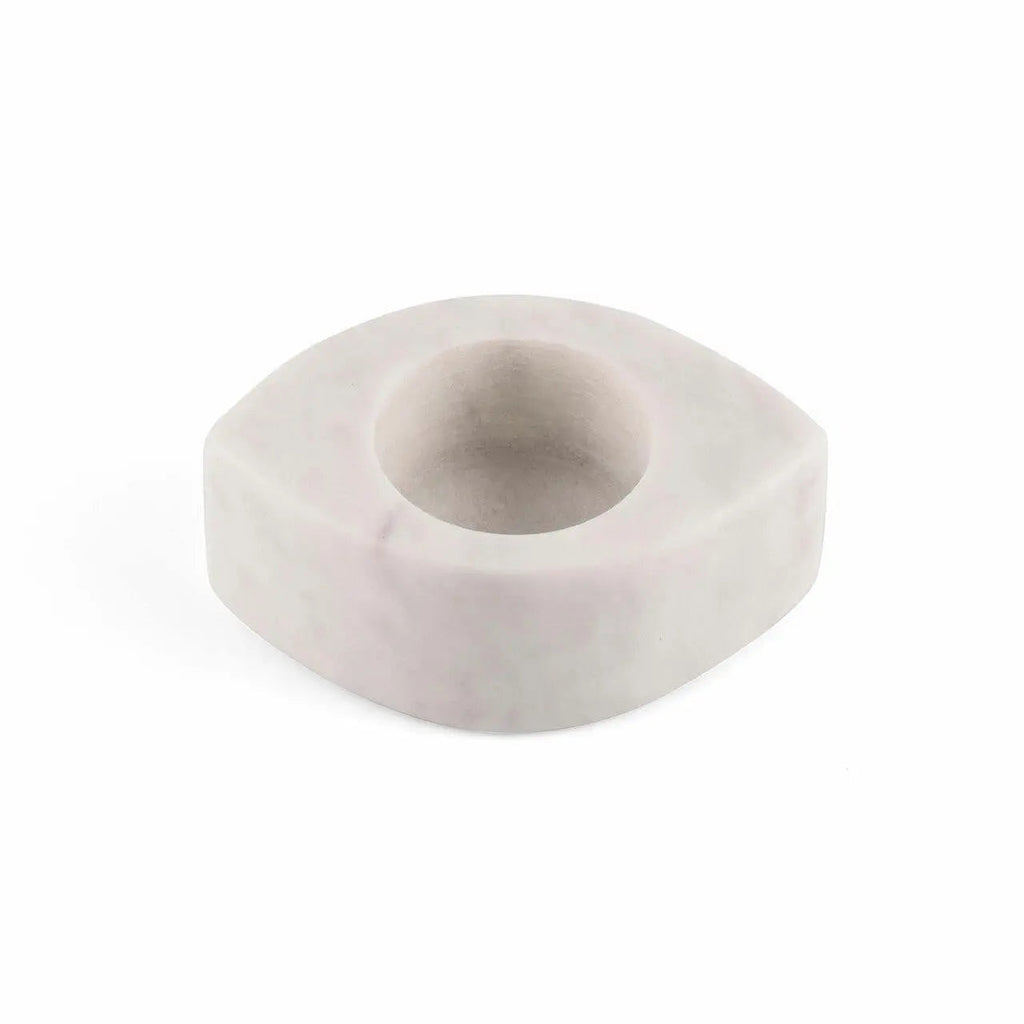 Celeste Blossom Handcrafted Marble Tea Light Holders Duo