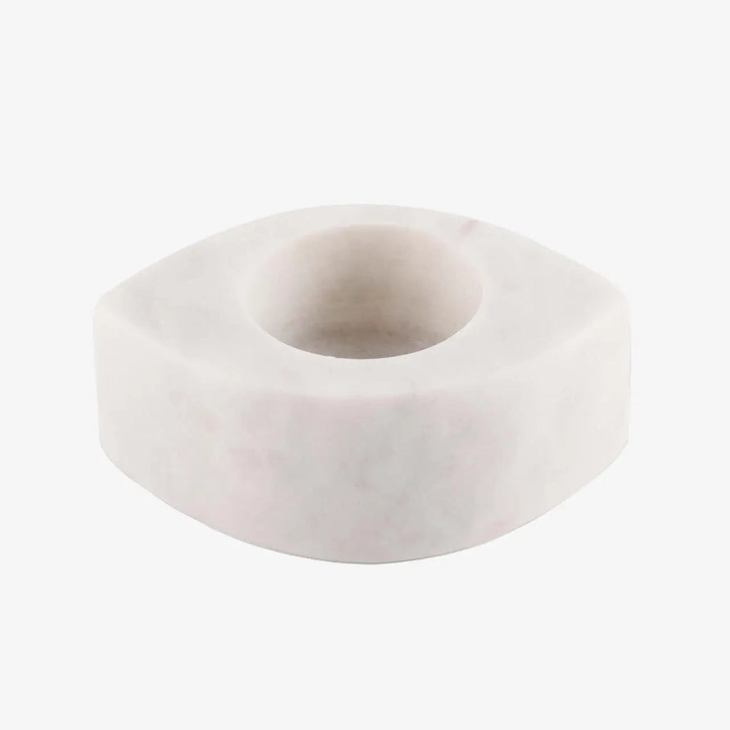 Celeste Blossom Handcrafted Marble Tea Light Holders Duo