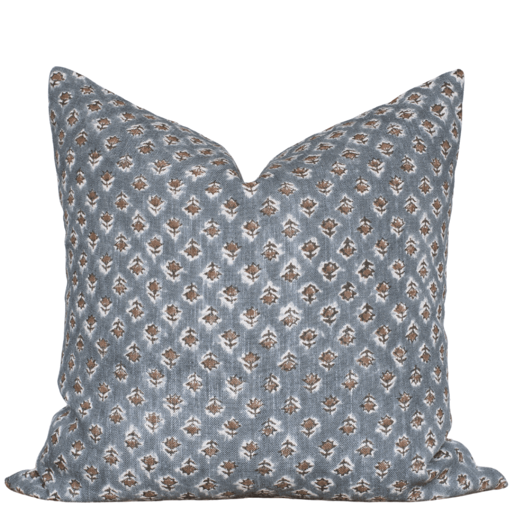 Limited Edition Aster Linen Pillow Cover With Florals
