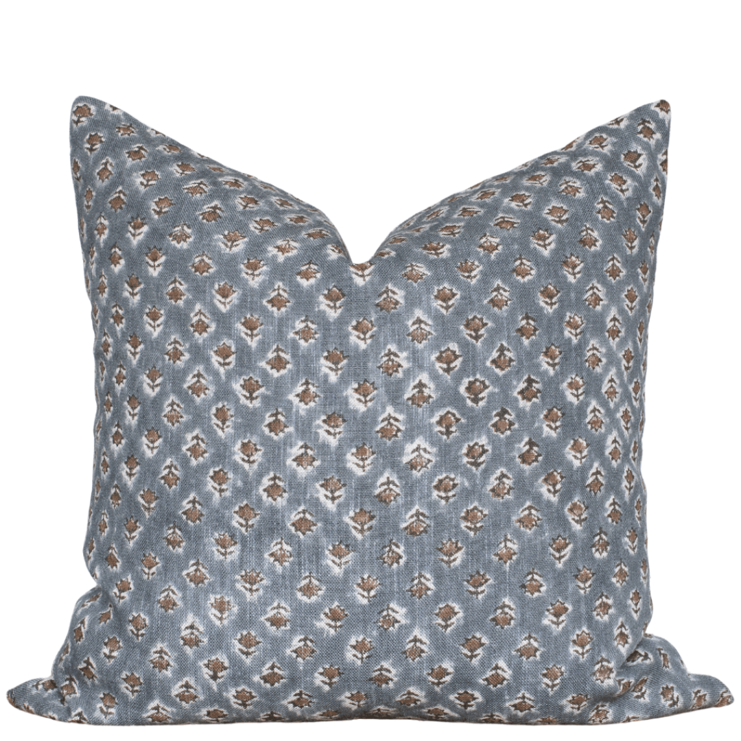 Limited Edition Aster Linen Pillow Cover With Florals