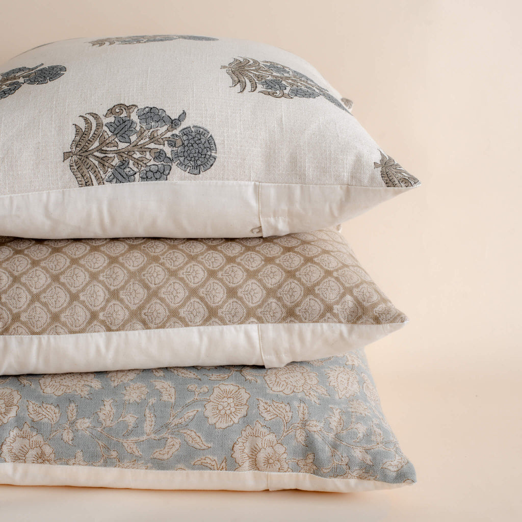 Etta Hand Block Printed Pillow Cover Limited Edition