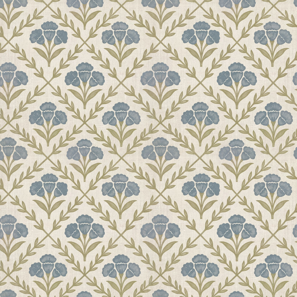 Wall Blush Original Marielos Elegant Floral Wallpaper Olive Beige