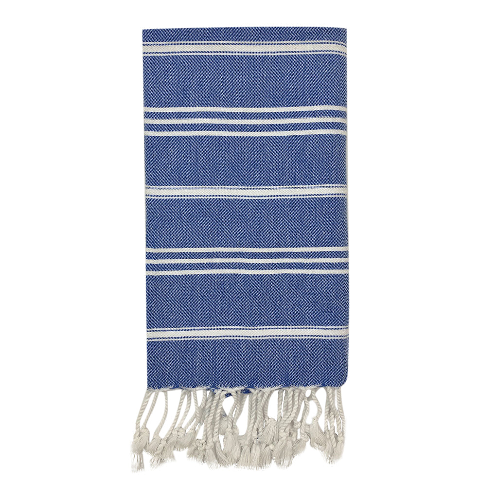 Luxury Turkish Cotton Hand Towel With Hand Knotted Fringe